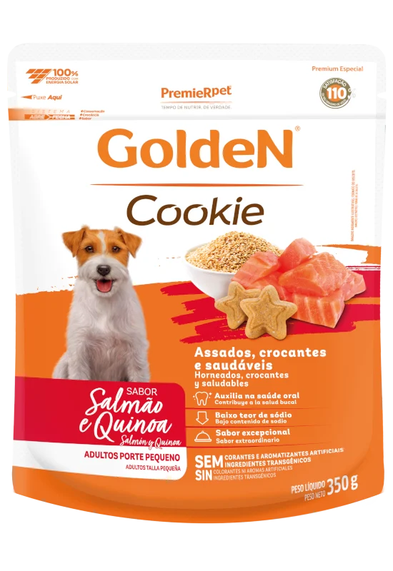 Golden perro coockie salmon y quinoa adulto pequeño