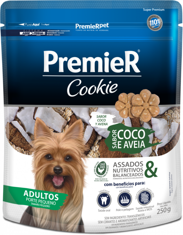 Premier perro cockie coco y avena adulto pequeño