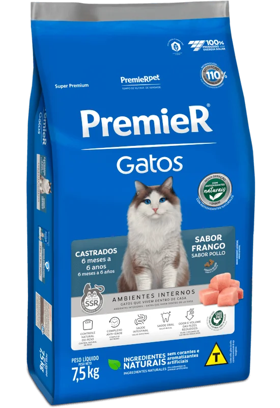 premier gatos castrados 6 meses a 6 años pollo